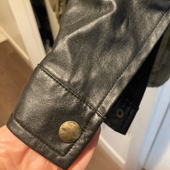 Talula army jacket with real leather sleeves, XS - Picture 6 of 7